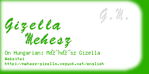 gizella mehesz business card